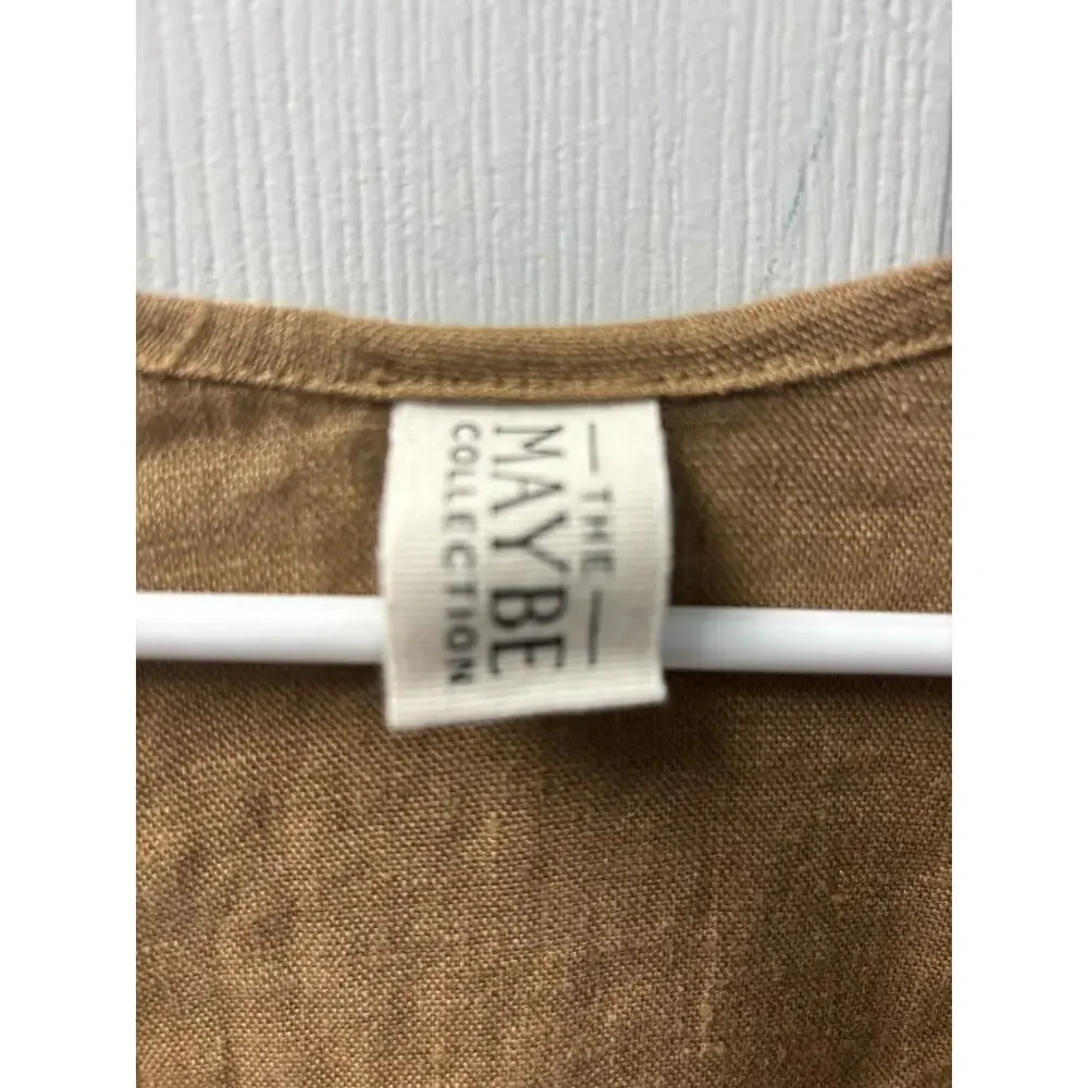 The Maybe collection Brown Linen Cardigan